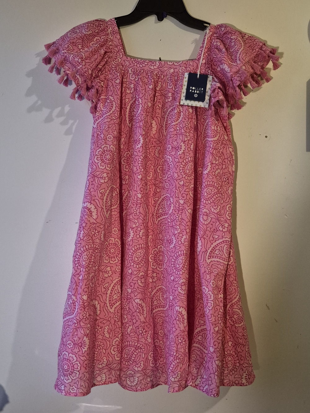 Roller Rabbit Pink Paisley Tassel-Sleeve Midi Dress - Picture 2 of 3